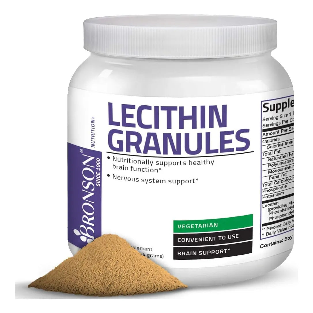 Lecitina En Polvo 7500 Mg Bronson Potencia Superior 1 Libra Beneficios Cerebro Y Corazon