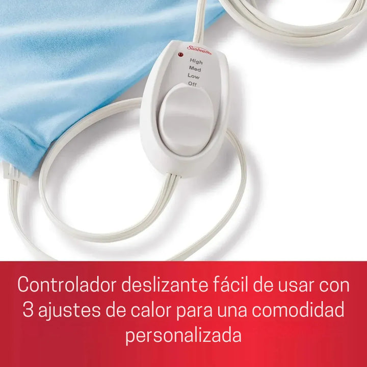 Almohadilla Termica Sunbeam Xl Calor Relajante Azul - Imagen 6