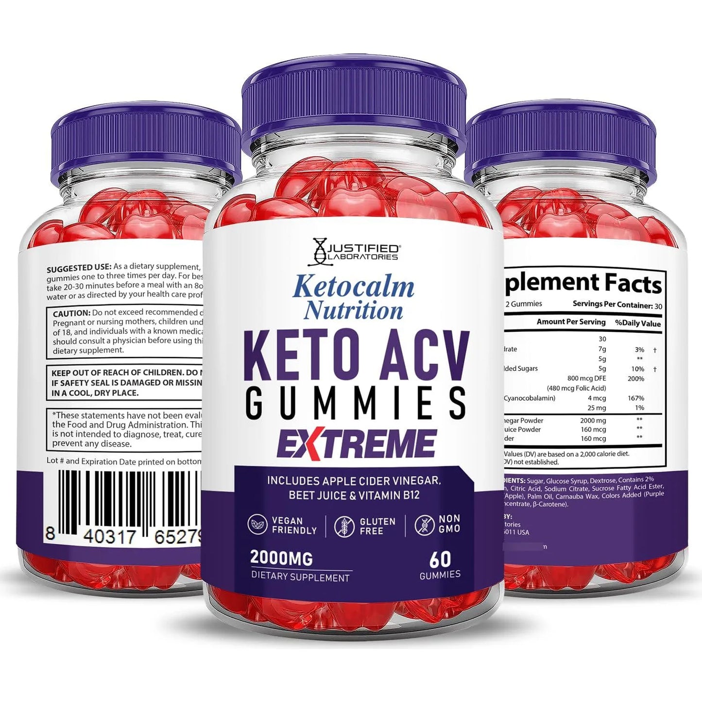 Gomitas De Vinagre De Sidra De Manzana Keto 2000 Mg Sabor Delicioso