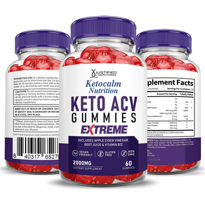 Gomitas De Vinagre De Sidra De Manzana Keto 2000 Mg Sabor Delicioso