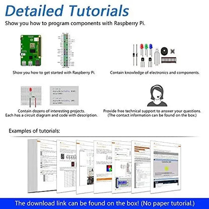 Freenove Ultimate Starter Kit Para Raspberry Pi 4B 3B+ Con Tutoriales Y 223 Componentes