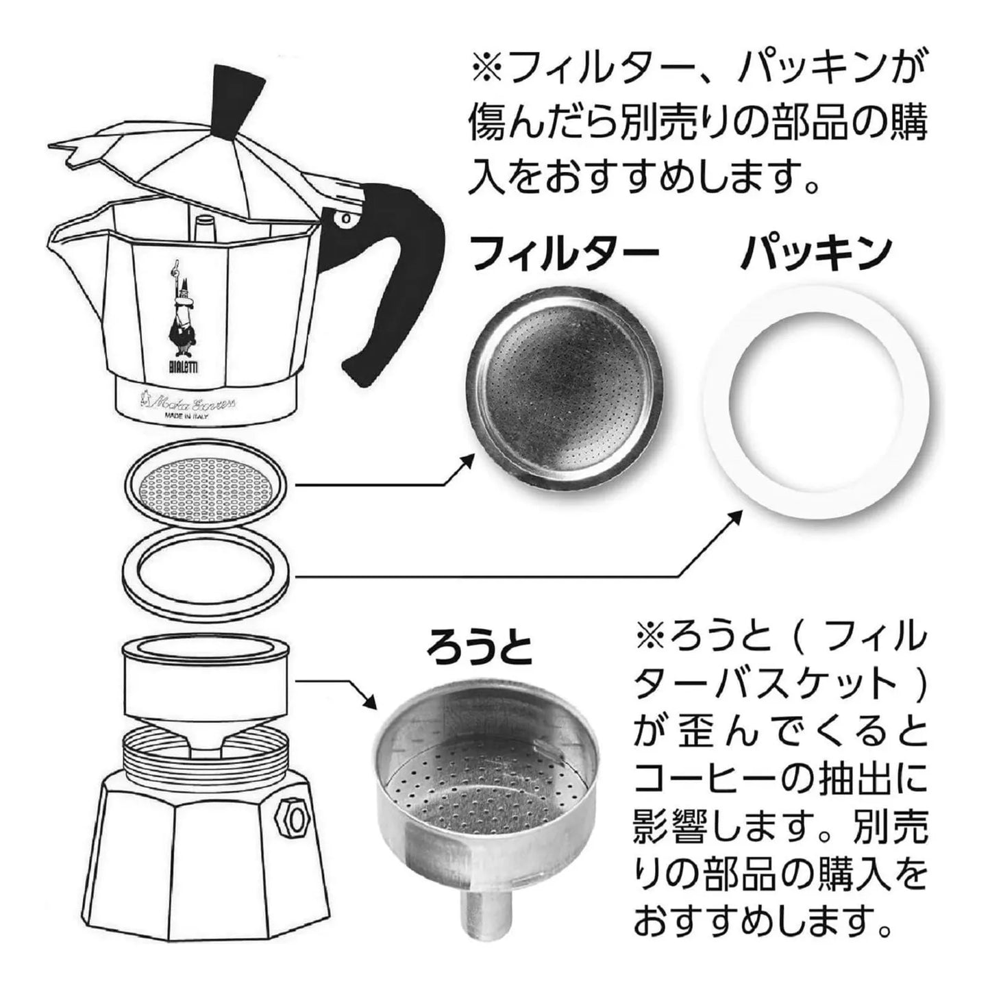 Cafetera Bialetti Moka Express 1 Taza Plateada Café Italiano Tradicional
