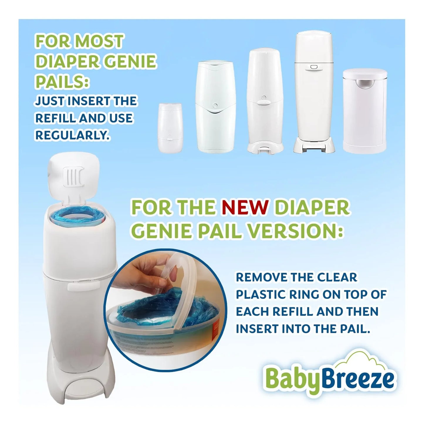 Bolsas Repuesto Pañales Playtex Diaper Genie 840 Unidades BabyBreeze Frescura Garantizada