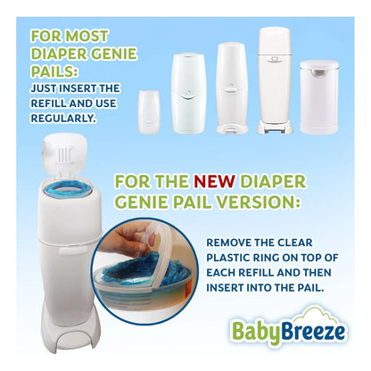 Bolsas Repuesto Pañales Playtex Diaper Genie 840 Unidades BabyBreeze Frescura Garantizada