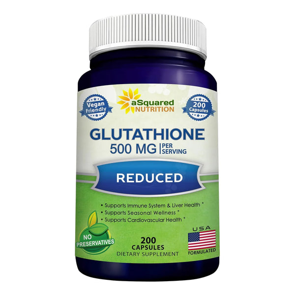 Glutatión 500 Mg Antioxidante Salud Hígado Piel 200 Cápsulas Vegano