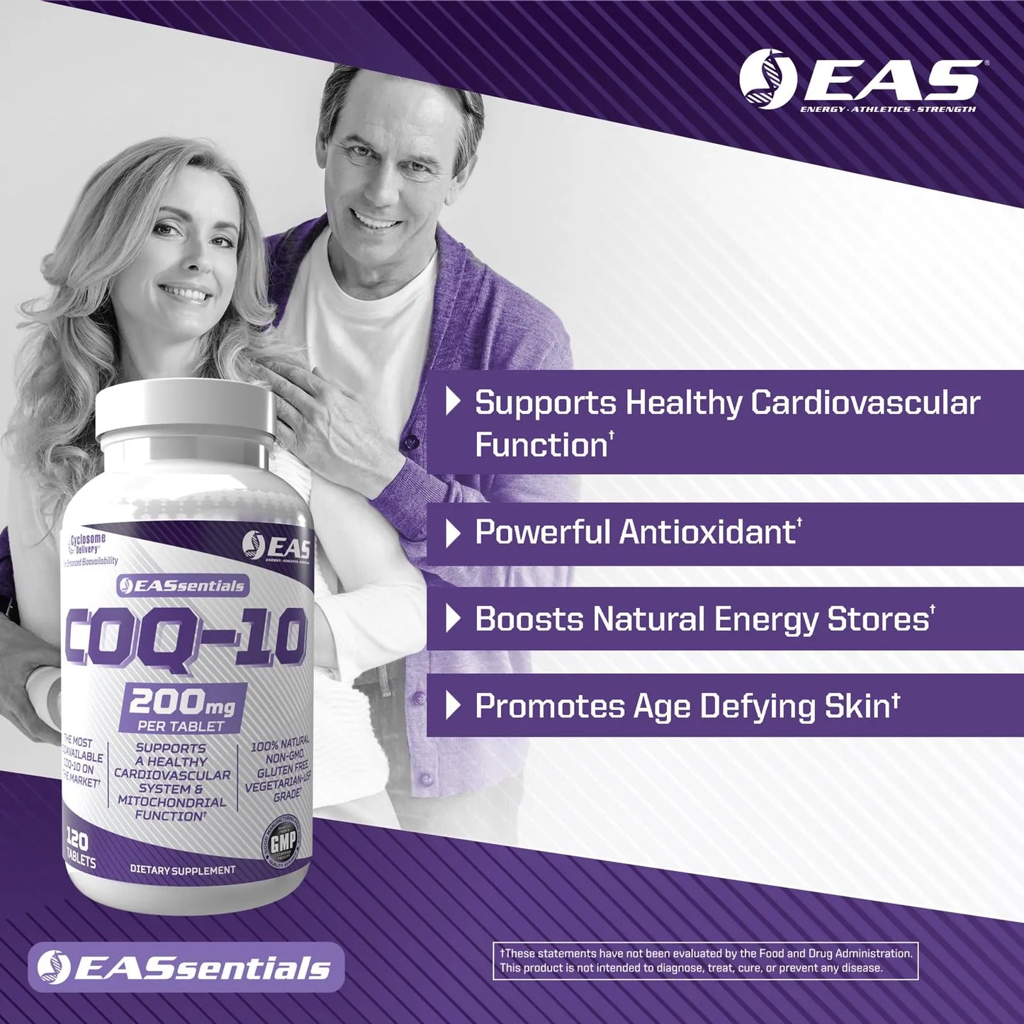 Coq10 200mg Con Tecnologia Cyclosome Antioxidante Para Corazon Y Energia 120 Tabletas
