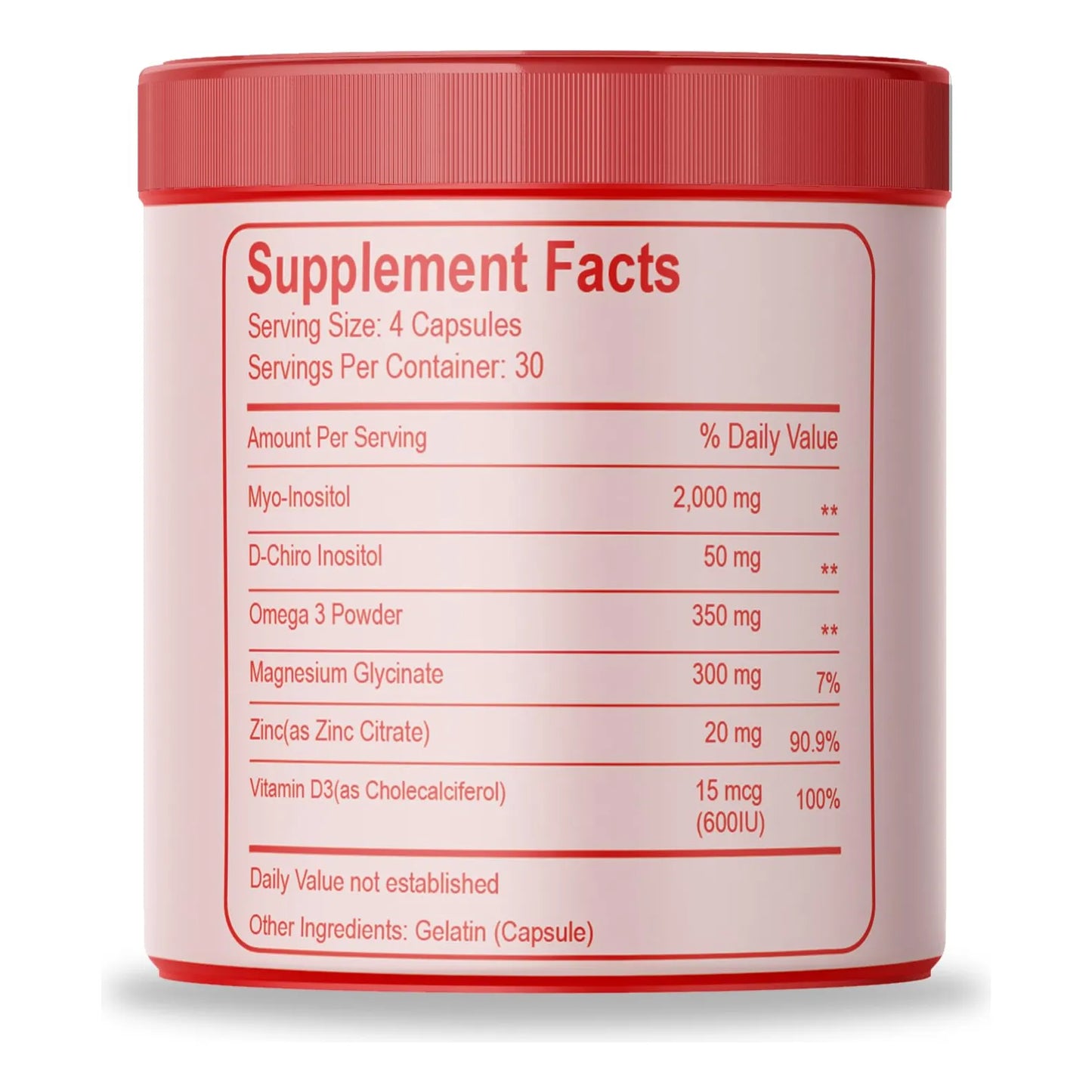Cápsulas Multivitamínicas De Inositol 2000 Mg Mioinositol Y 50 Mg DChiro Inositol 40 1 Para Salud Femenina 120 Cápsulas