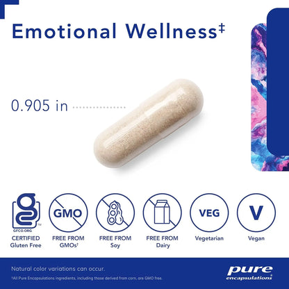 Suplemento Para Manejo Del Estrés Y Bienestar Emocional 60 Cápsulas Pure Encapsulations