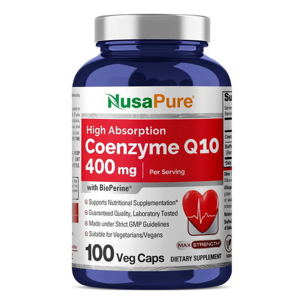 Coenzima Q10 400 Mg 100 Cápsulas Vegetales Antioxidante Ener