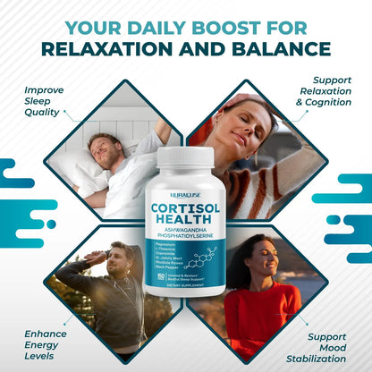 Cortisol Health Ashwagandha Suplemento 15 En 1 Con Fosfatidilserina Y Magnesio