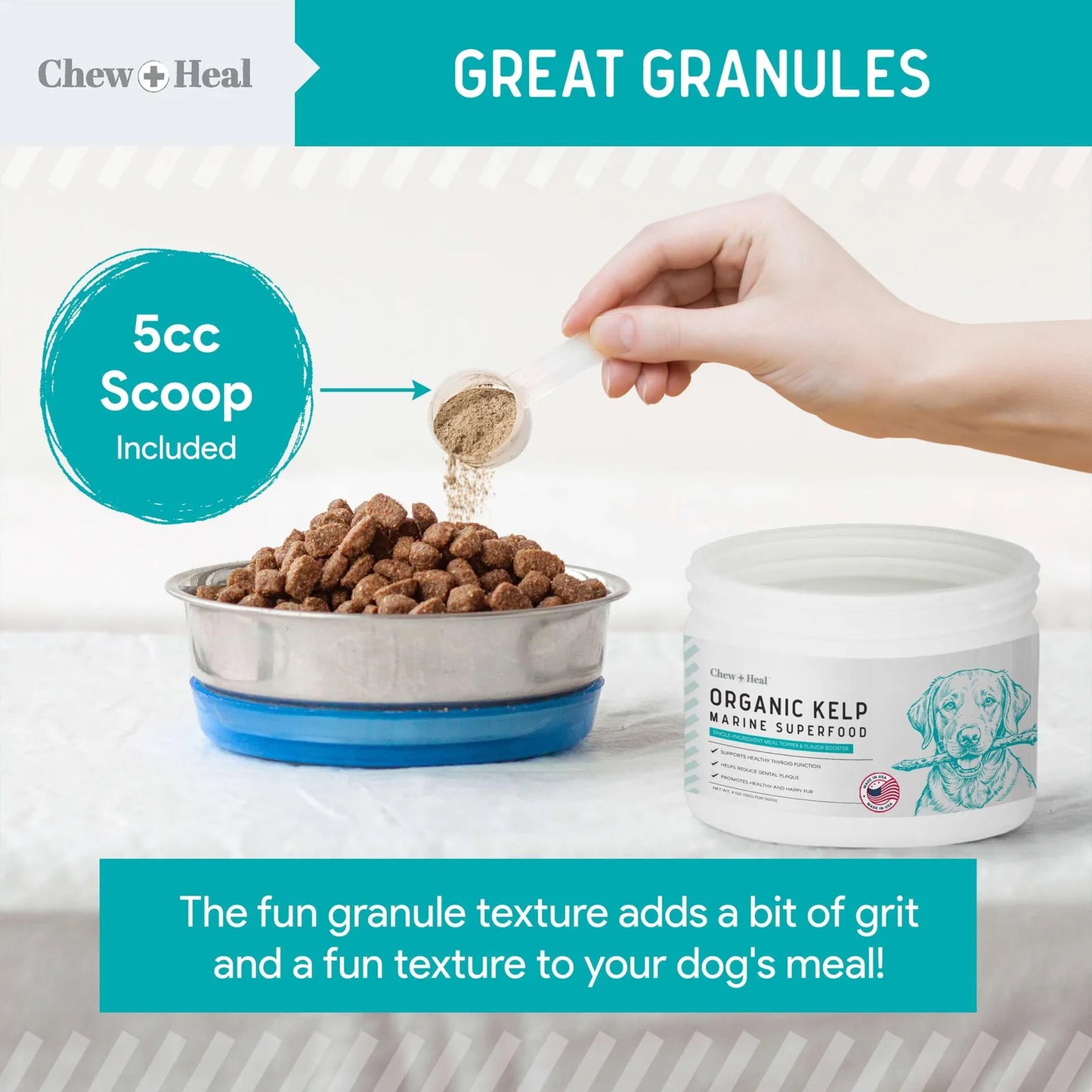Polvo De Algas Marinas Para Perros 450g Suplemento Natural Para Piel Tiroides Y Dientes