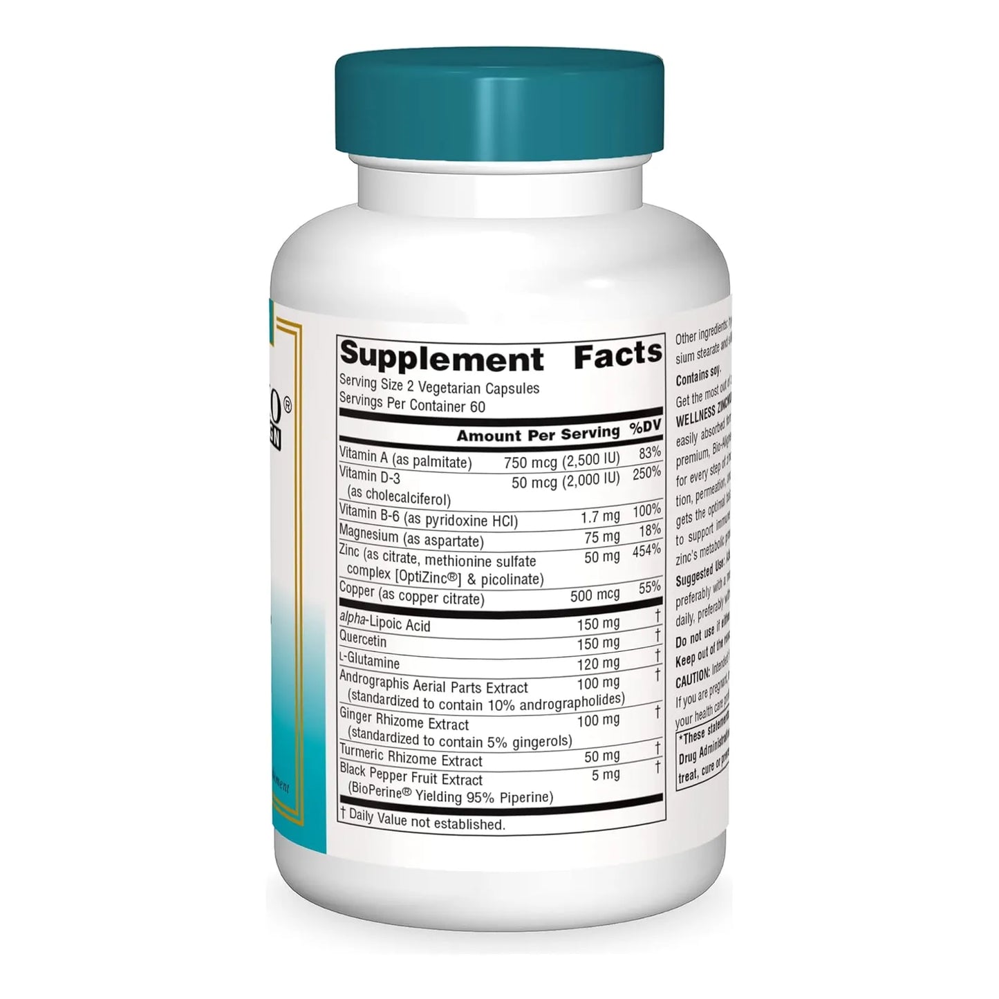 Zinc 50 Mg Apoyo Inmunologico Absorcion Metabolismo 120 Caps Source Naturals