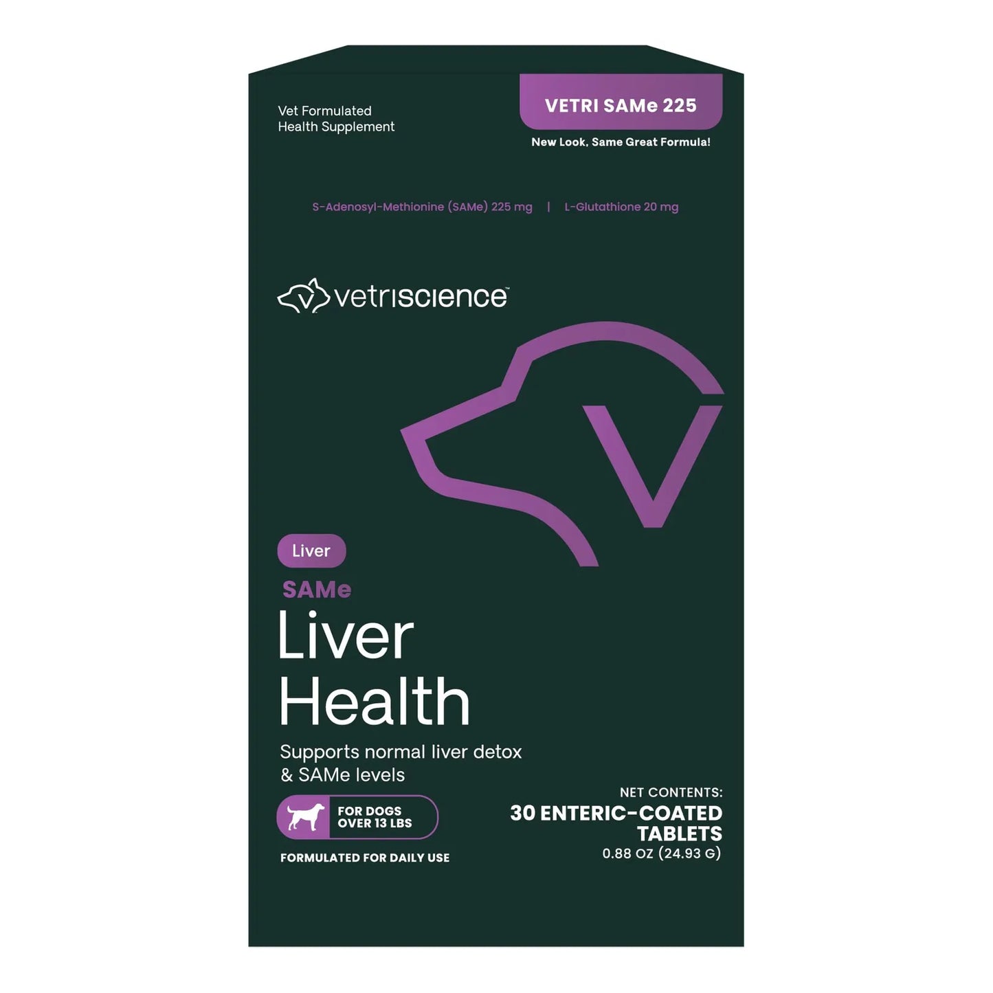 SAMe Tabletas Salud Hepática 225 Mg Para Perros Y Gatos Soporte Hepático Y Cognitivo