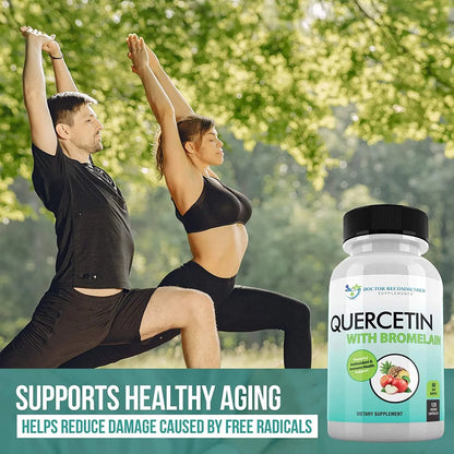 Quercetina 800mg Con Bromelina 165mg 120 Cápsulas Veganas Suplemento Antioxidante