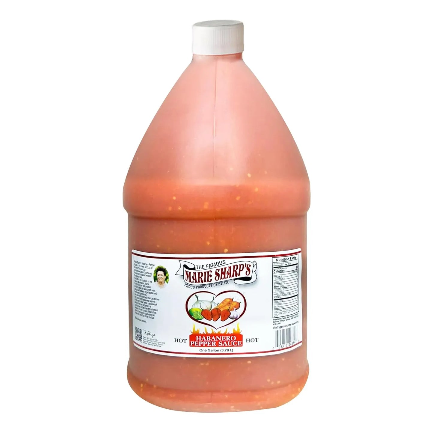 Salsa De Pimienta Habanero Caliente Marie Sharp 1 Galon 128 Onzas Importada
