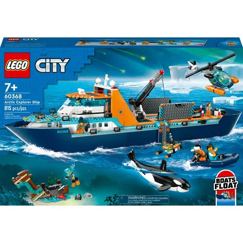 Kit Lego City 60368 Exploradores Del Ártico Barco 815 Pz Aventura Creativa