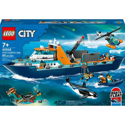 Kit Lego City 60368 Exploradores Del Ártico Barco 815 Pz Aventura Creativa