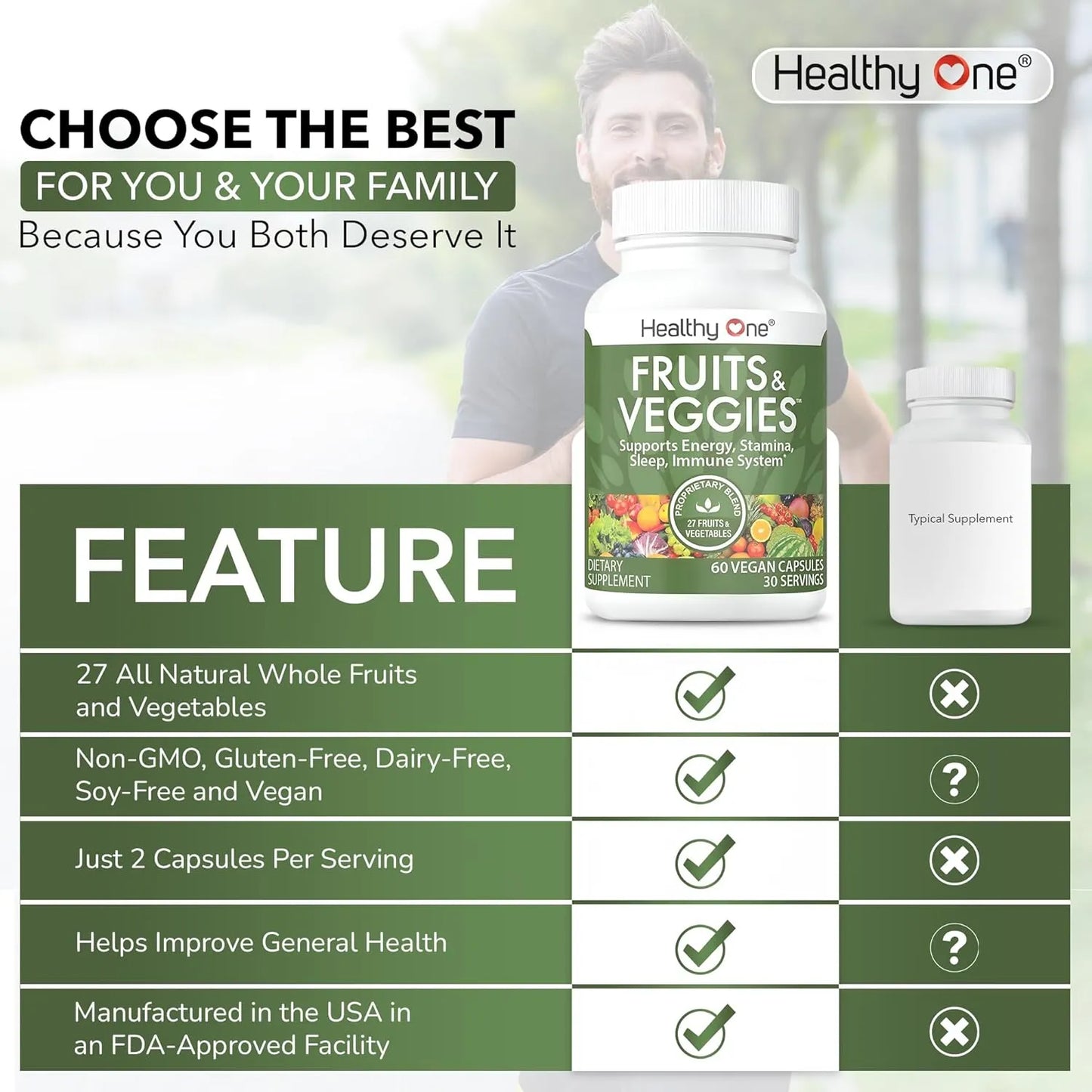 Suplemento 27 Frutas Y Verduras En Capsulas Nutricion Integral Healthy One