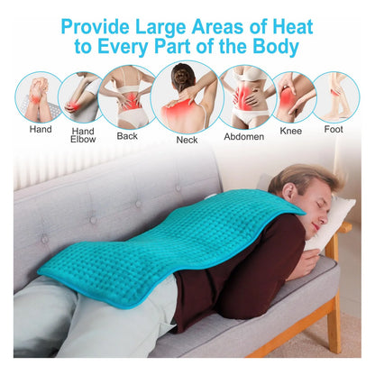 Almohadilla Termica Electrica Extra Grande Para Aliviar Dolor De Espalda Y Menstrual 3 Niveles De Calor