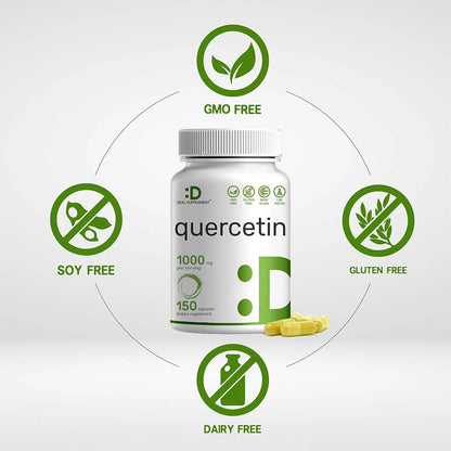 Quercetina 1000 Mg 300 Capsulas Antioxidante Soporte Inmunologico