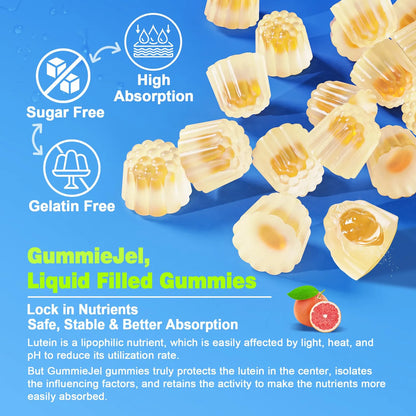 Gomitas Luteína Y Zeaxantina Para Ojos 40 Mg Con EPA DHA Sin Azúcar