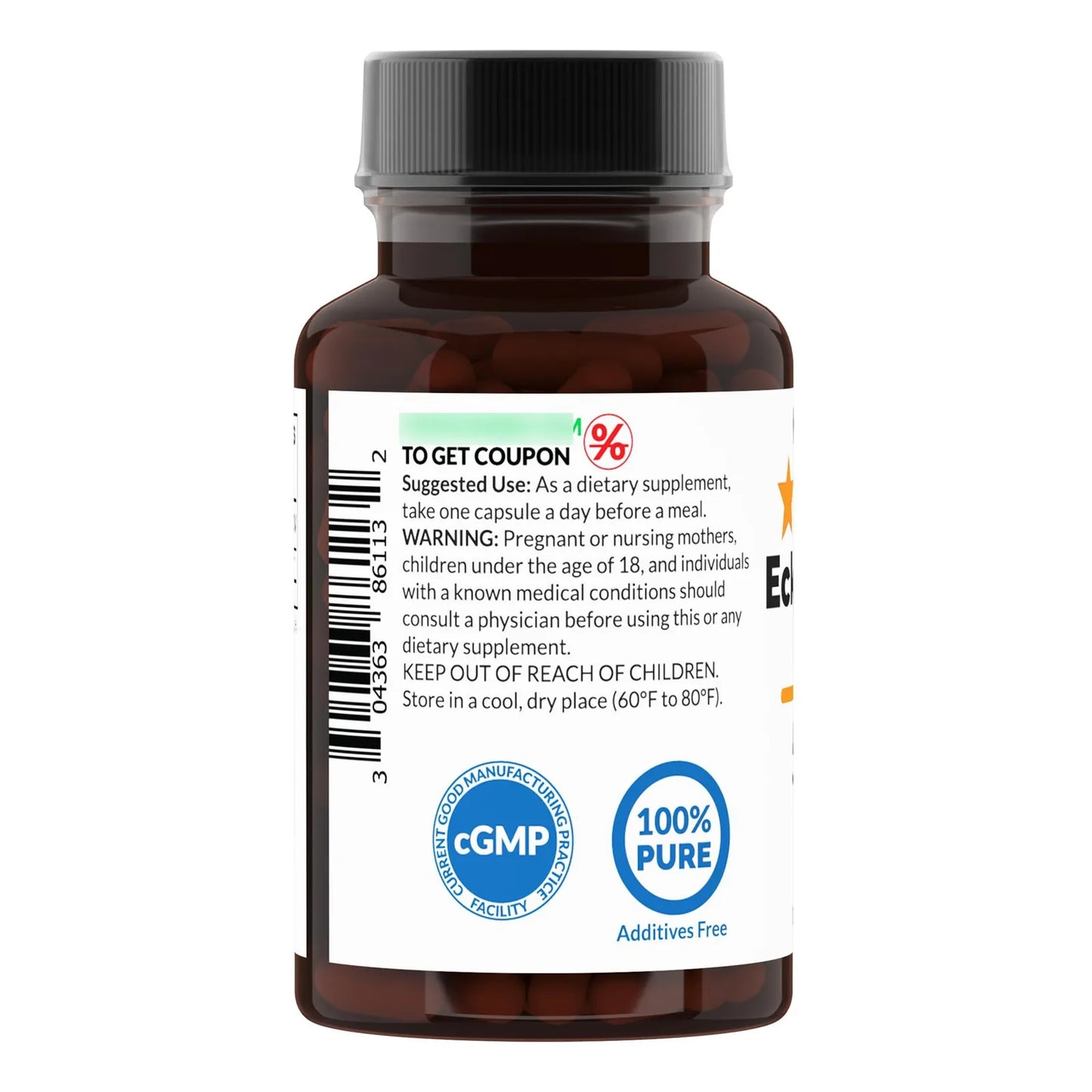 Extracto De Ecklonia Cava 500 Mg 90 Cápsulas Veganas Soporte Cardíaco Y Mental