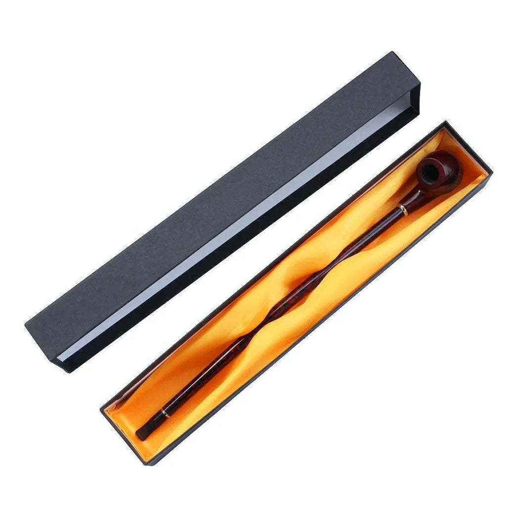 Pipa De Madera Churchwarden 33 Cm Con Caja De Regalo Ideal Para Fumar Y Decorar