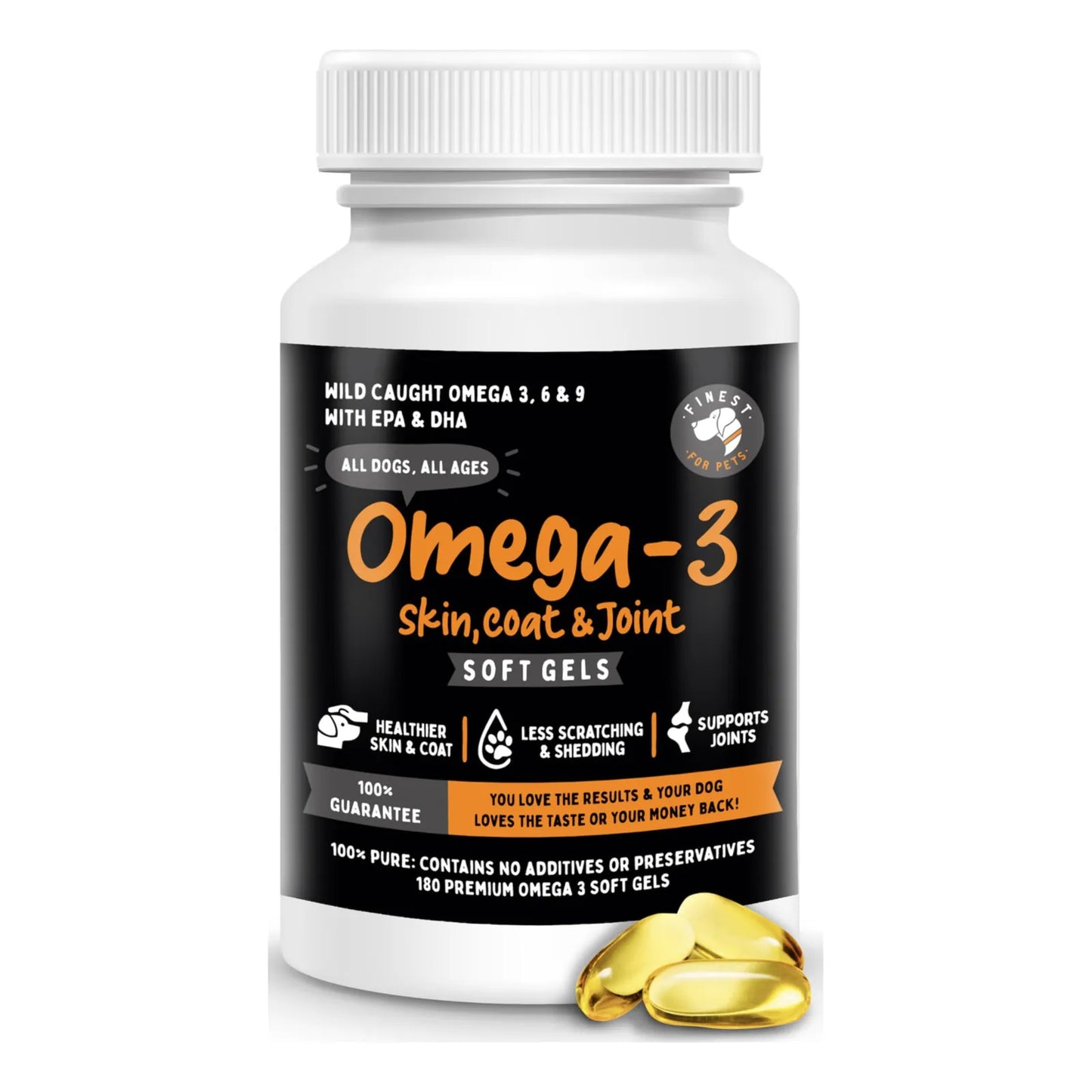 Geles Suaves Aceite Pescado Omega 3 Puro Para Perros Salud Piel Pelaje Articulaciones