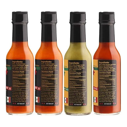 Salsa Picante Mezcla Súper Picante 150ml Paquete De 4 Sabores Verde Y Rojo