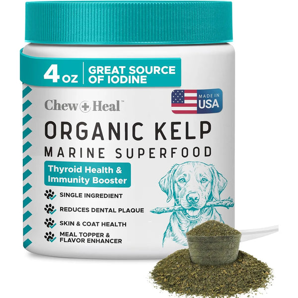 Algas En Polvo Para Perros 113 Gramos Con Cuchara 5 Cc Suplemento Natural Tiroides Dental Piel