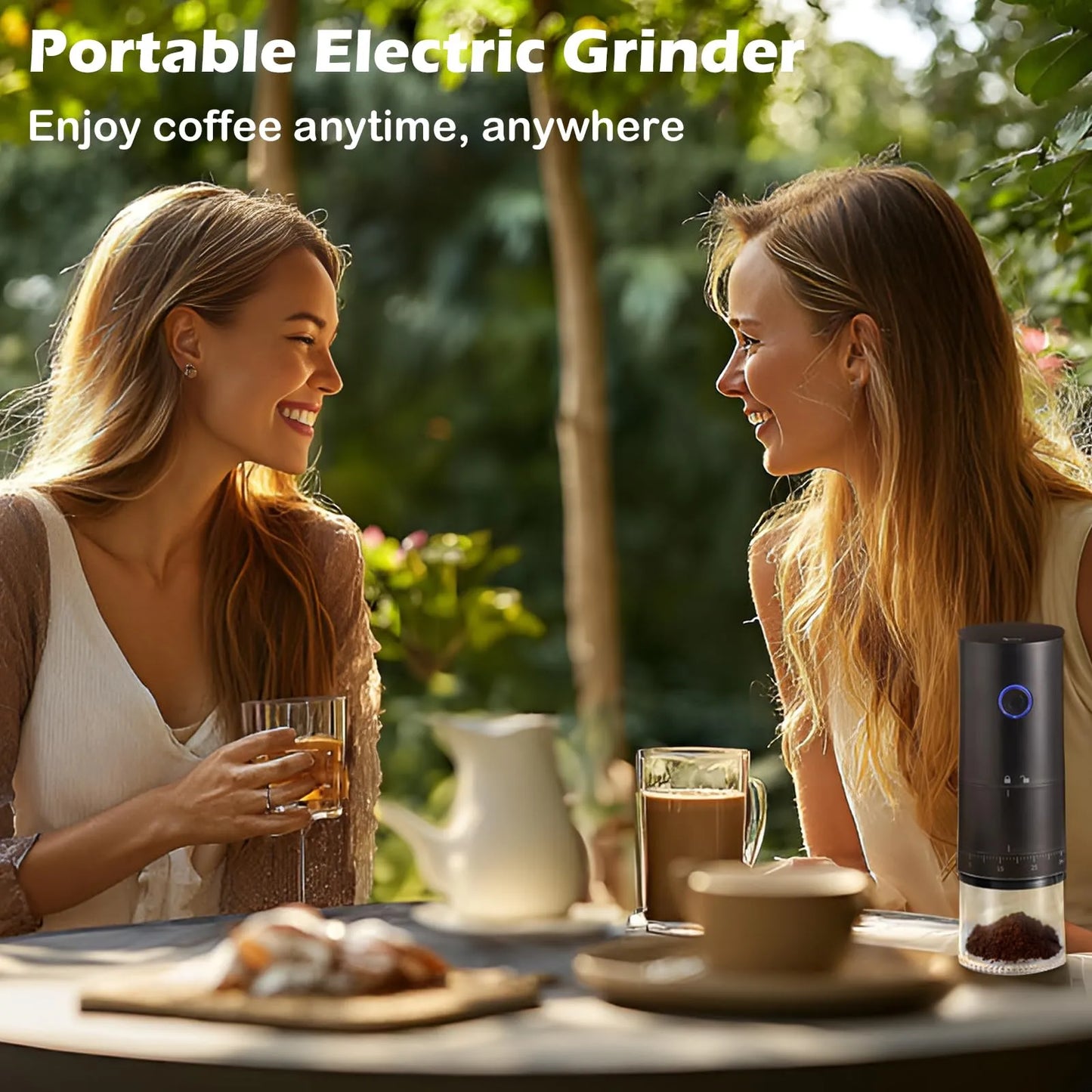 Molinillo De Café Ajustable 38 Niveles Recargable 1500 Mah Ideal Para Hogar Y Viajes