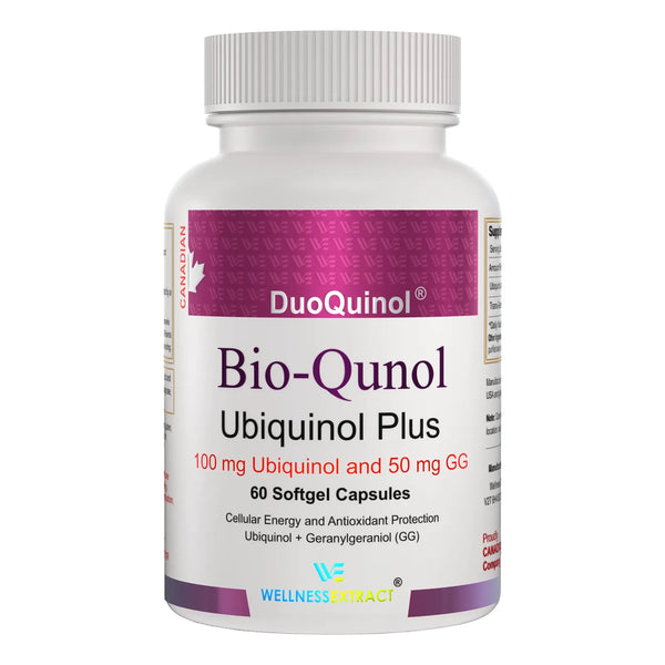 BioQuinol Ubiquinol CoQ10 Con Geranilgeraniol Antioxidante Salud Corazón 150mg 60 Cápsulas