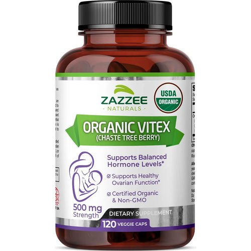 Vitex Organico 500 Mg 120 Capsulas Extracto 4x Estandarizado Fertilidad Hormonal