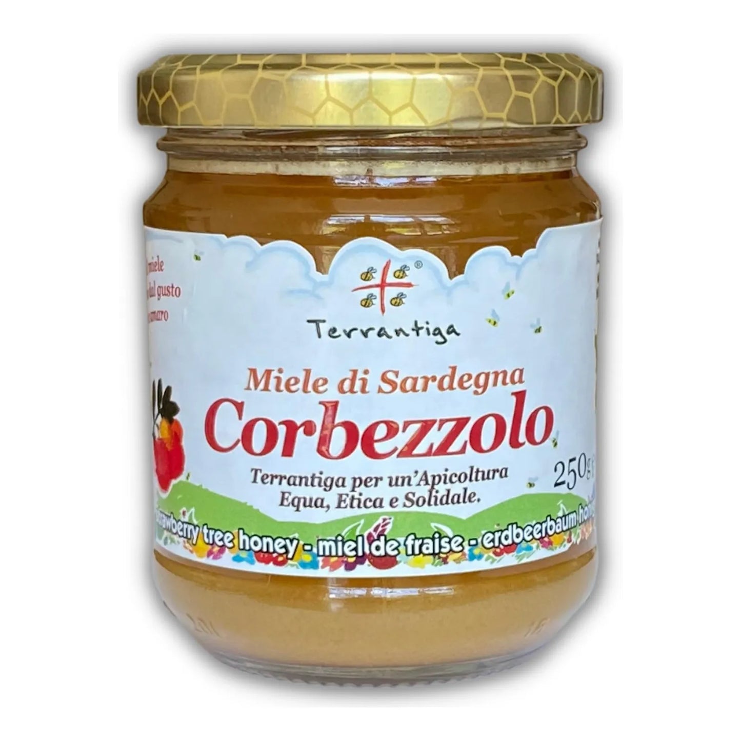 Miel Cruda De Flores Silvestres Fresera Artesanal De Cerdeña 8.81 Onzas