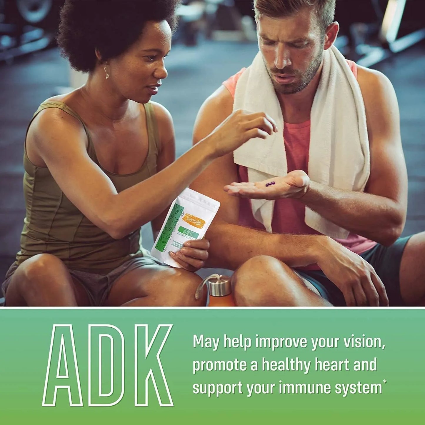 Vitamina Adk Potente 5000 Ui D3 K2 A Salud Ósea Cardíaca 90 Cápsulas