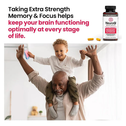 NeuroQ Memory Focus Extra Strength Suplemento Cognitivo Con Huperzina A Y Ginkgo