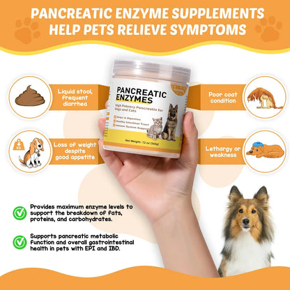 Enzimas Pancreaticas Para Perros 12 Onzas Ayuda Digestiva Y Aumento De Peso