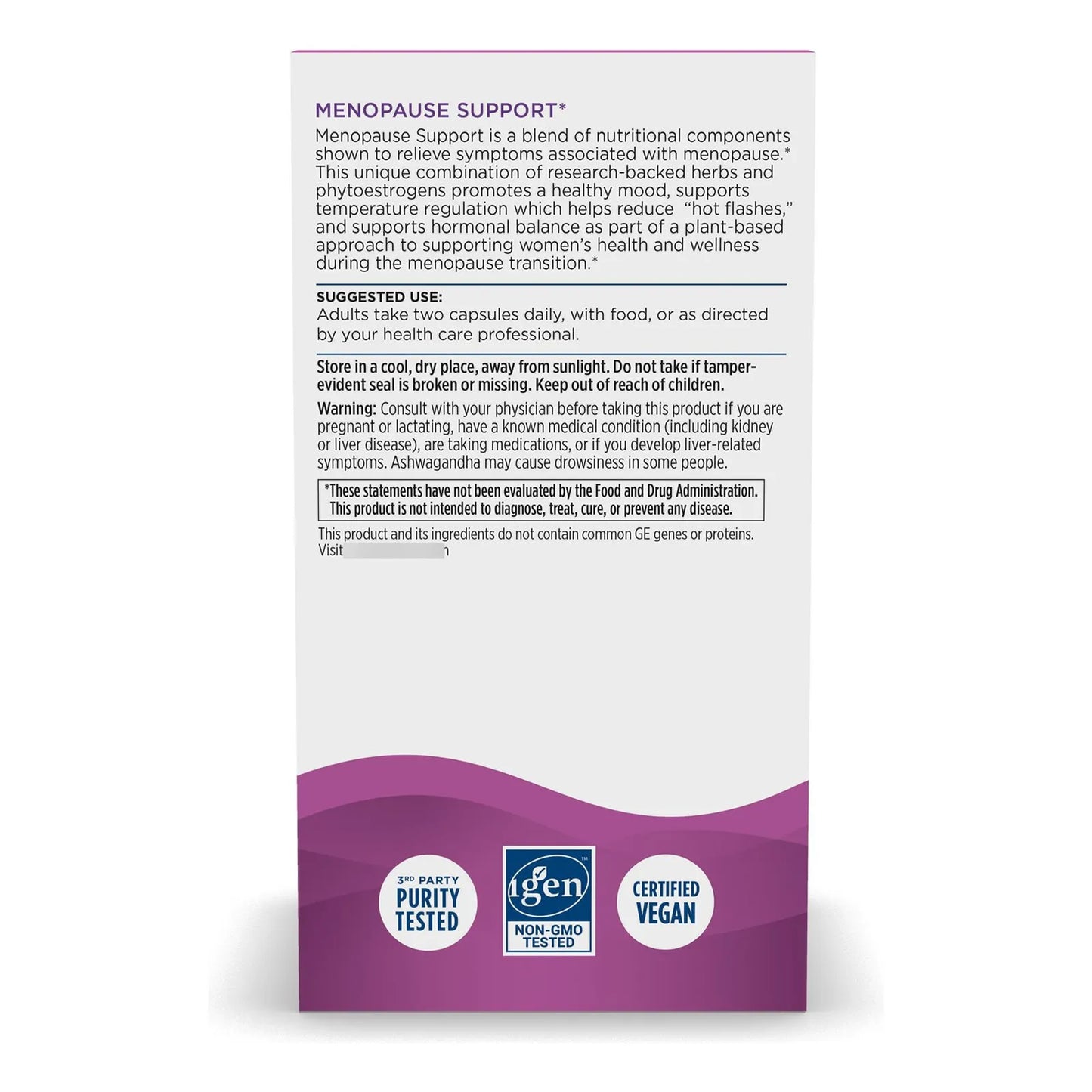 Capsulas Apoyo Hormonal Menopausia Equilibrio Estado Animo Sofocos 60 Unidades