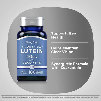 Luteina Y Zeaxantina 40 Mg 180 Capsulas Blandas Para Vision Y Ojos
