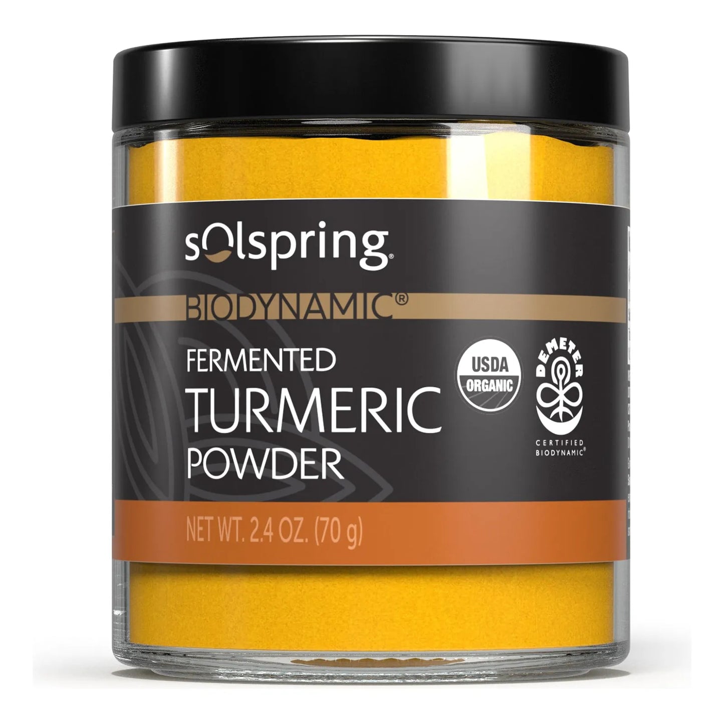 Polvo De Cúrcuma Fermentada Orgánica Biodinámica 68g Sin OMG Sin Gluten Certificado USDA