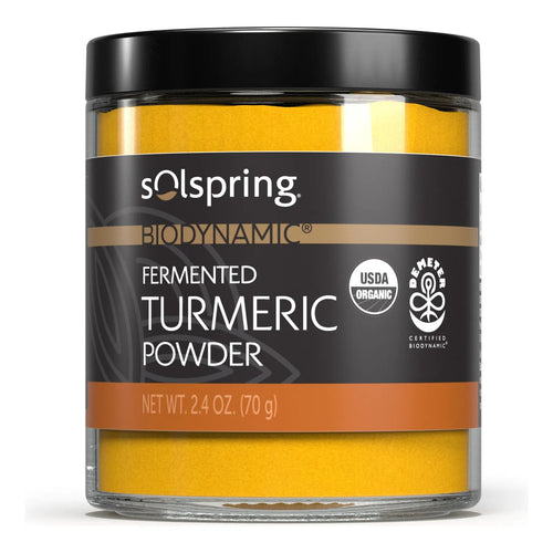 Polvo De Cúrcuma Fermentada Orgánica Biodinámica 68g Sin OMG Sin Gluten Certificado USDA