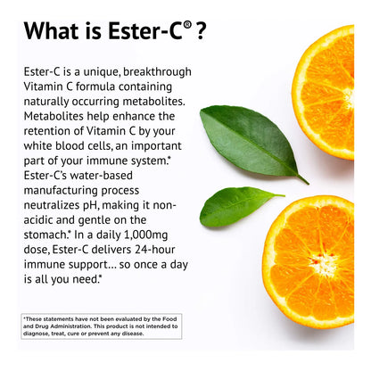 Ester C Con Bioflavonoides Citricos 500 Mg 30 Tabletas Vitamina C No Acida