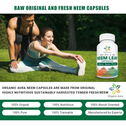 Capsulas Organicas De Neem Puro Superalimento Crudo Potencia Desintoxicante Natural