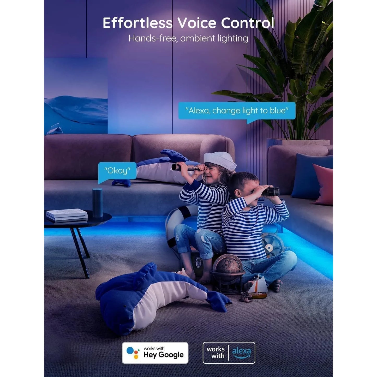 Tira De Luces Led Wifi 5 Metros Control Inteligente Alexa Google Home 16 Millones De Colores