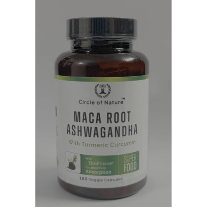 Capsulas De Maca Ashwagandha Curcuma Y Bioperina 120 Unidades Energia Y Calma Natural