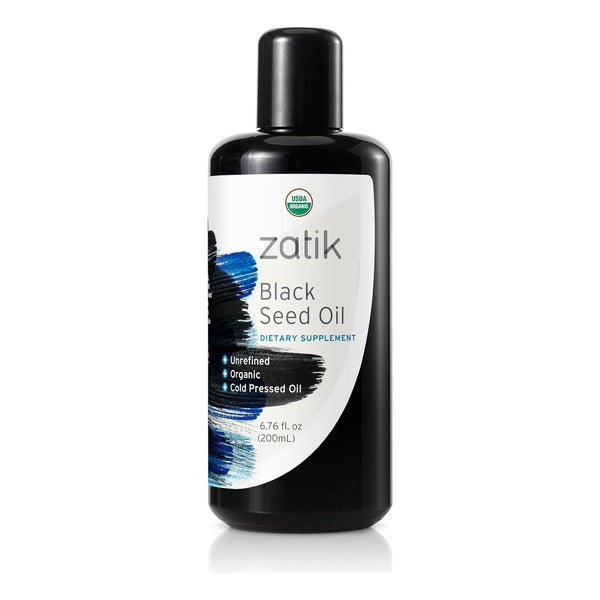 Aceite De Semilla De Comino Negro Organico Prensado En Frio Zatik Naturals 6.8 Fl Oz