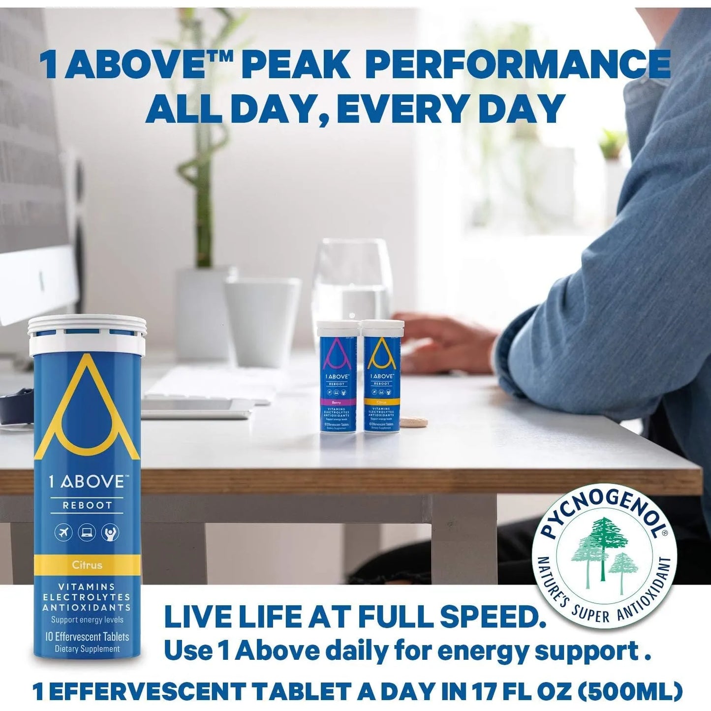 Tabletas Efervescentes Anti Jet Lag Multivitamínico Sabor Bayas Con Pycnogenol