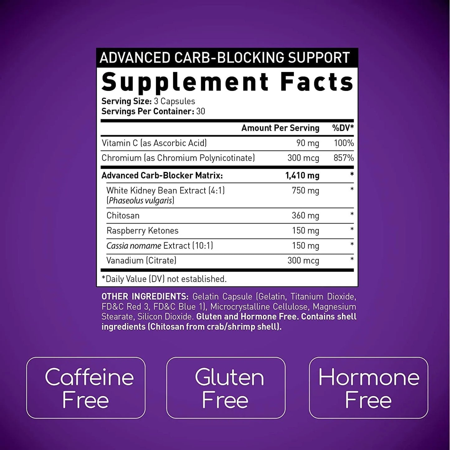 Bloqueador De Carbohidratos Frijol Blanco X7 Suprime Apetito Acelera Metabolismo