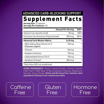 Bloqueador De Carbohidratos Frijol Blanco X7 Suprime Apetito Acelera Metabolismo