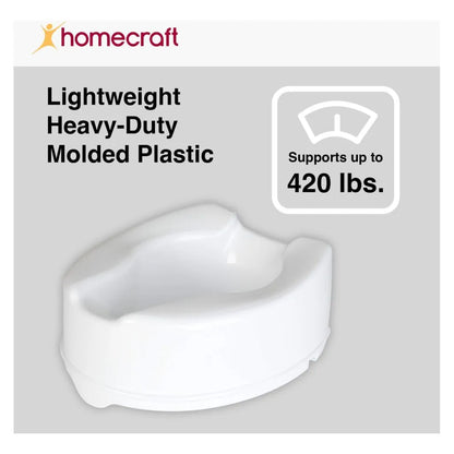 Homecraft Savanah Asiento Elevado Para Inodoro 15 Cm Bloqueo Seguro